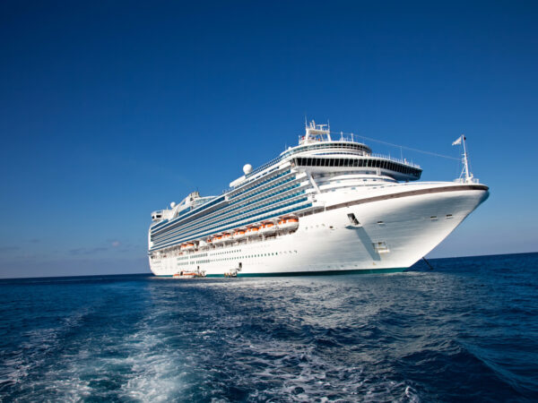 Groot cruise ship in de zee